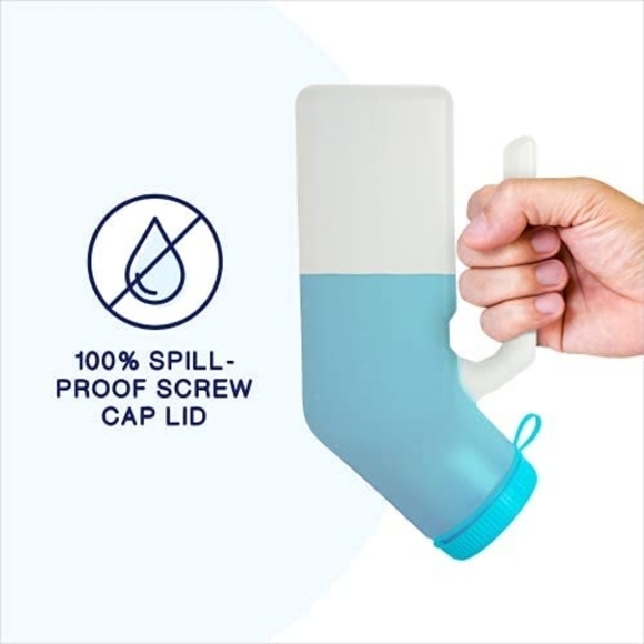 MEN'S SPILL PROOF PORTABLE LARGE CAPACITY URINALS 35oz. NWT - Picture 3 of 9